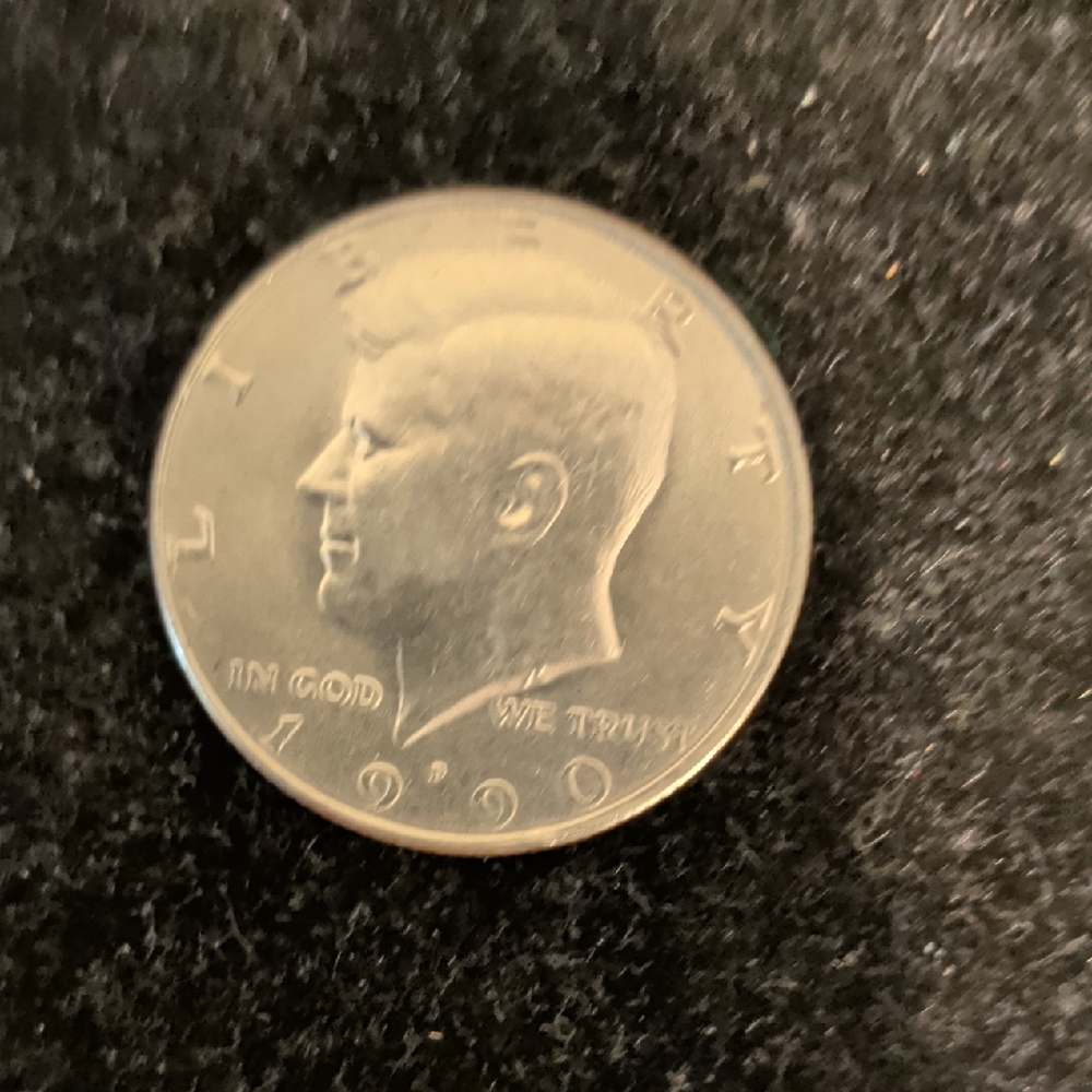 1990 Kennedy Half Dollar Coin - Silver Tone